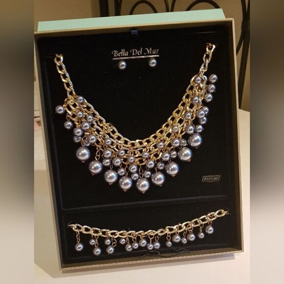 Bella Del Mar BNIB ~ STUNNING  SET Necklace Bracelet and Earrings - Picture 7 of 16